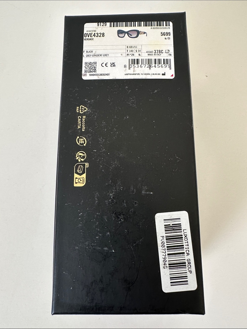 Versace Black and Gold Medusa Logo Sunglasses Box with Cleaning Cloth - Picture 5 of 8